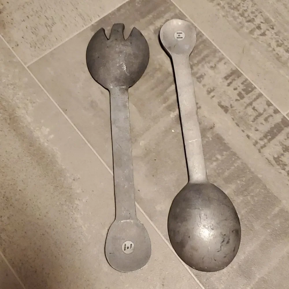 Vintage Aluminum Spoon & Fork Set